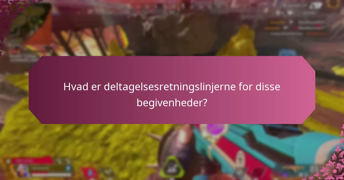 Hvornår finder disse begivenheder typisk sted?
