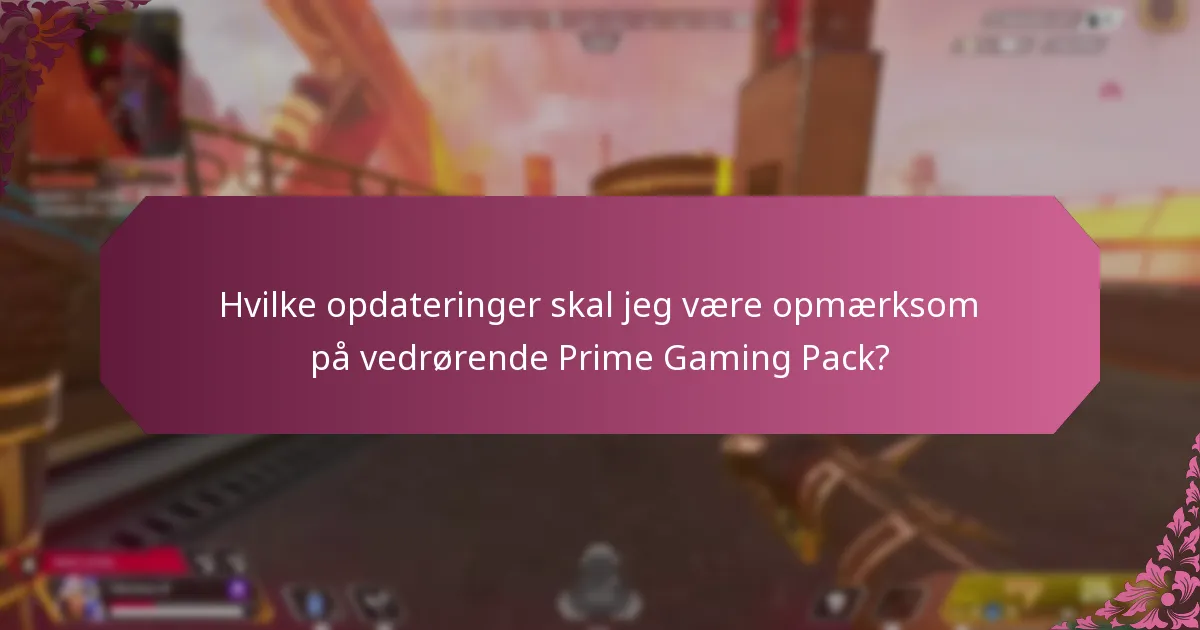 Hvilke fejlkoder er forbundet med krav på Prime Gaming Pack?